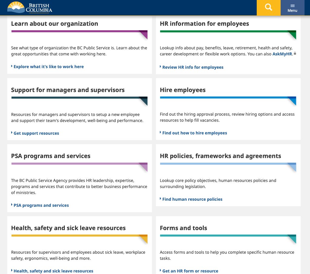 Before redesign - lower section